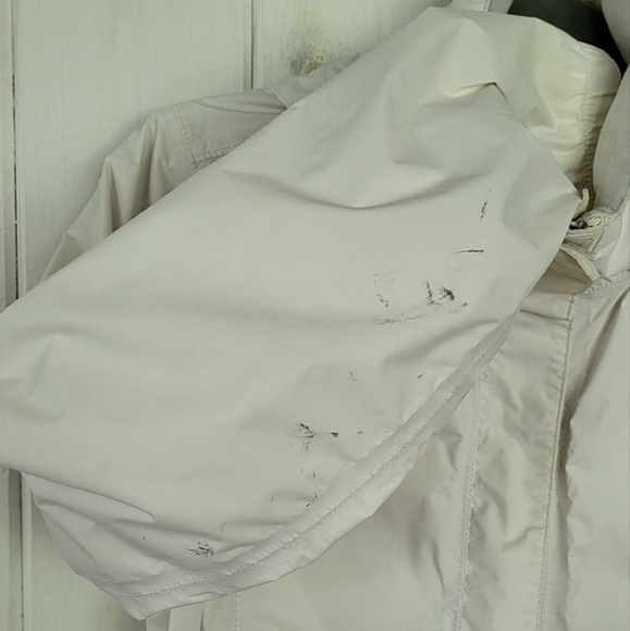 North Face Hyvent Hooded White Rain Jacket Windbreaker - Picture 14 of 15